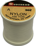 Gudebrod Nylon Thread - Size A - White 002 (100 Yard Spool)