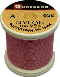 Gudebrod Nylon Thread - Size A - Rose 052 (100 Yard Spool)