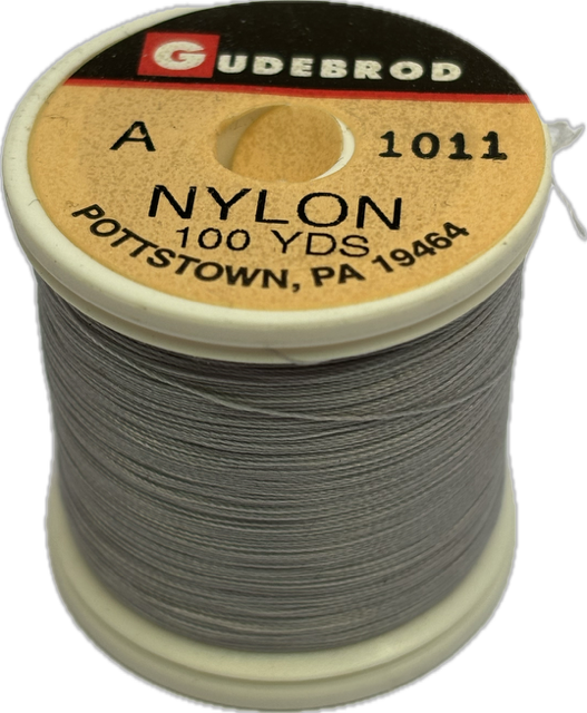 Gudebrod Nylon Thread - Size A - Gunmetal 1011 (100 Yard Spool)