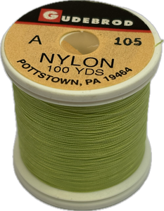 Gudebrod Nylon Thread - Size A - Spring Green 105 (100 Yard Spool)