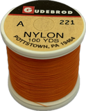 Gudebrod Nylon Thread - Size A - Orange 221 (100 Yard Spool)