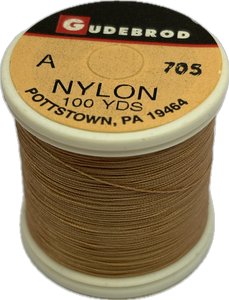 Gudebrod Nylon Thread - Size A - Tan Sandstone 705 (100 Yard Spool)