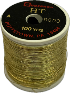 Gudebrod HT Metallic Nylon Thread - Size A - Gold 9000 (100 Yard Spool)