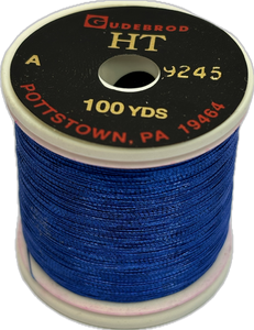 Gudebrod HT Metallic Nylon Thread - Size A - Royal Blue 9245 (100 Yard Spool)