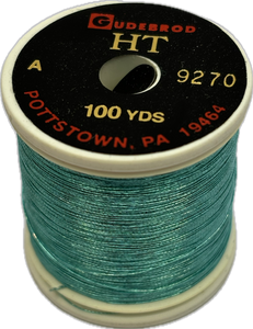 Gudebrod HT Metallic Nylon Thread - Size A - Aqua 9270 (100 Yard Spool)